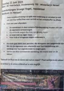 Lees meer over het artikel Vroeg uit de veren! Voor de vroege vogel wandeling