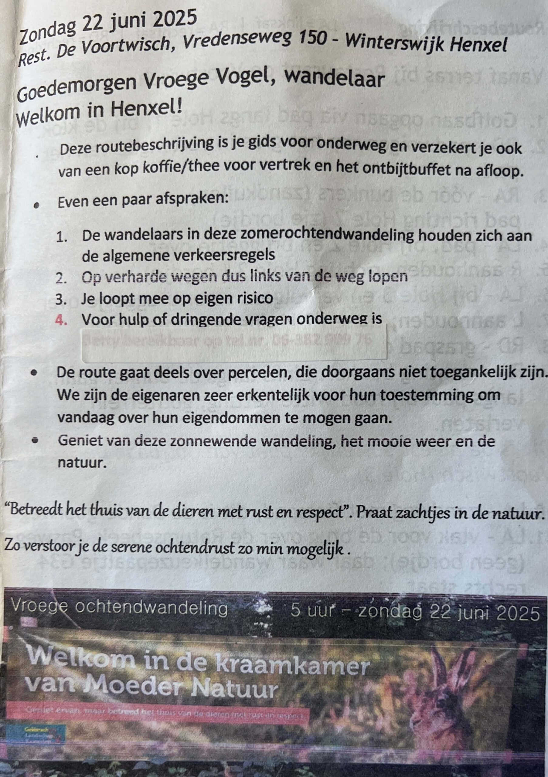 Je bekijkt nu Vroeg uit de veren! Voor de vroege vogel wandeling
